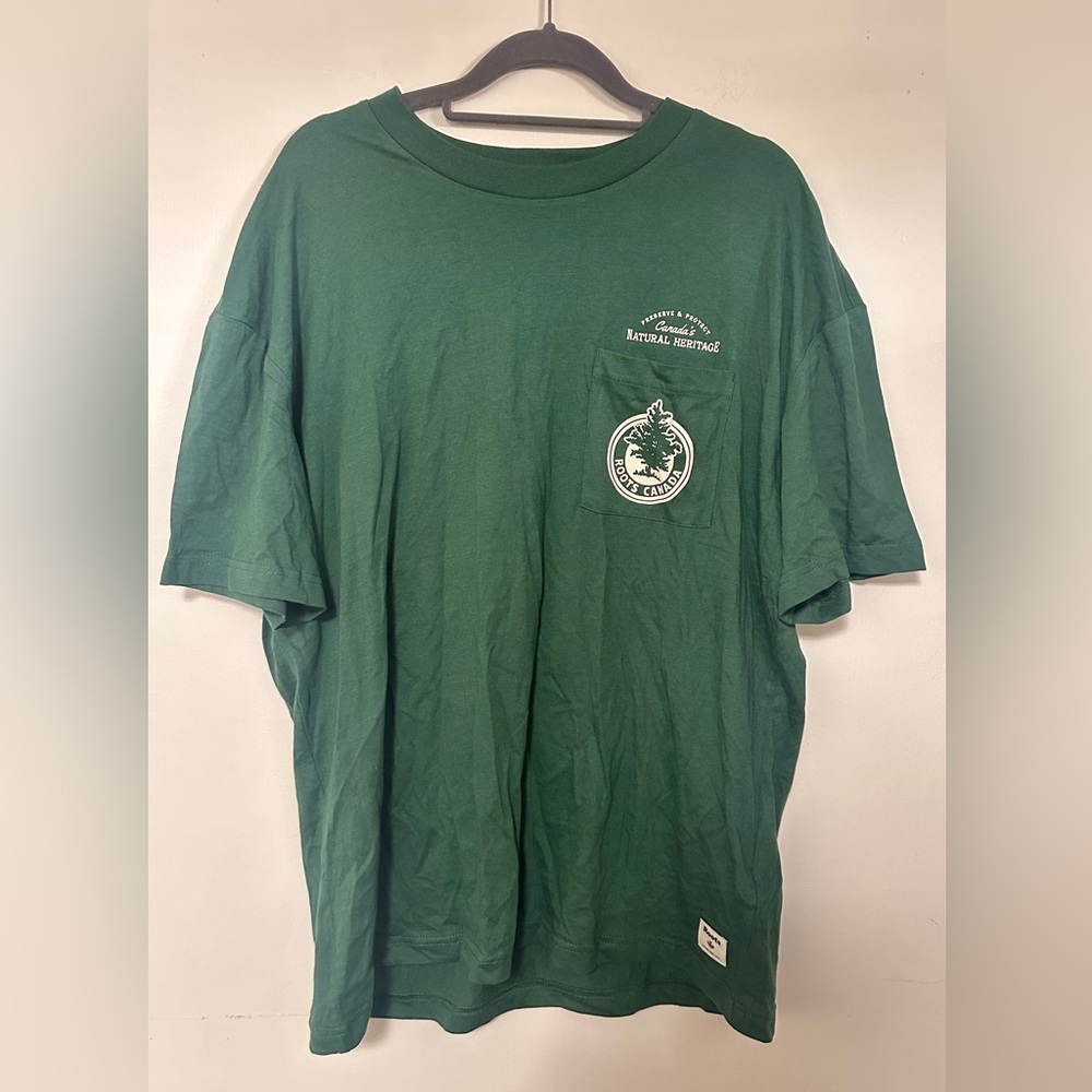 Roots Heritage Patch Pocket Short Sleeve Tee size M